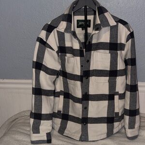 American Eagle Outfitters Gray and White Checkered Jacket
